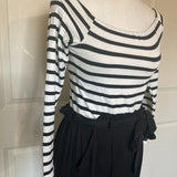 Dress Day black & white stripe jumpsuit