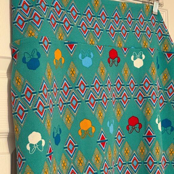 NWT DISNEY CASSIE PENCIL SKIRT - MINNIE GREEN DIAMOND sz 2XL
