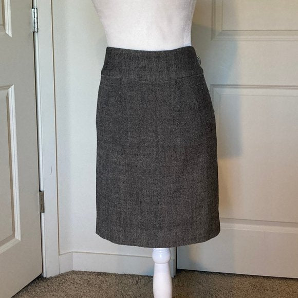 Banana Republic Gray Wool Pencil Skirt