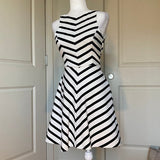 Zara Trafaluc Striped Open Back Mini Dress