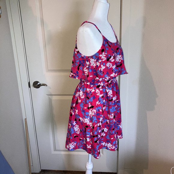 Elle Hot Pink Floral Sundress