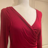 The Limited faux-wrap dress in wine-red