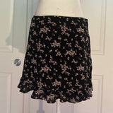 Abercrombie & Fitch Ruffle Hem Miniskirt - Black Floral