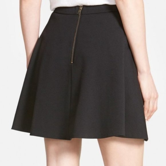 Halogen Nordstrom Black Zip Up Circle Skirt XS