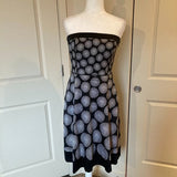 WHBM strapless circle-print polka dot sundress
