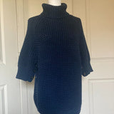 J. Crew Chunky Knit Turtleneck in Navy