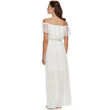 Apt. 9 Off-the-Shoulder Lace Maxi Dress in White