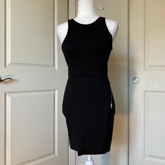 Zara Trafaluc Black Dress with Zipper