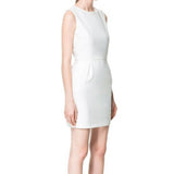Zara white open back mini dress