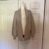 Aritzia Wilfred Darcey Open Cardigan Sweater in Beige Tan Khaki Nude