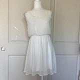 LUSH Flowy mini-dress in White Cream Ivory