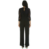 NWT Apt. 9® Lace-Bodice 3/4 Sleeve Jumpsuit in Black Lace