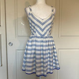 Line & Dot Kelly Dress in Sky Stripe Open Back
