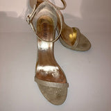 J. Lo Cozette Sparkle Heel Ankle Strap Stilettos