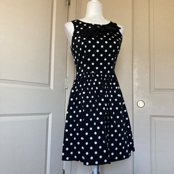 LC Lauren Conrad Polka-Dot Fit & Flare Dress