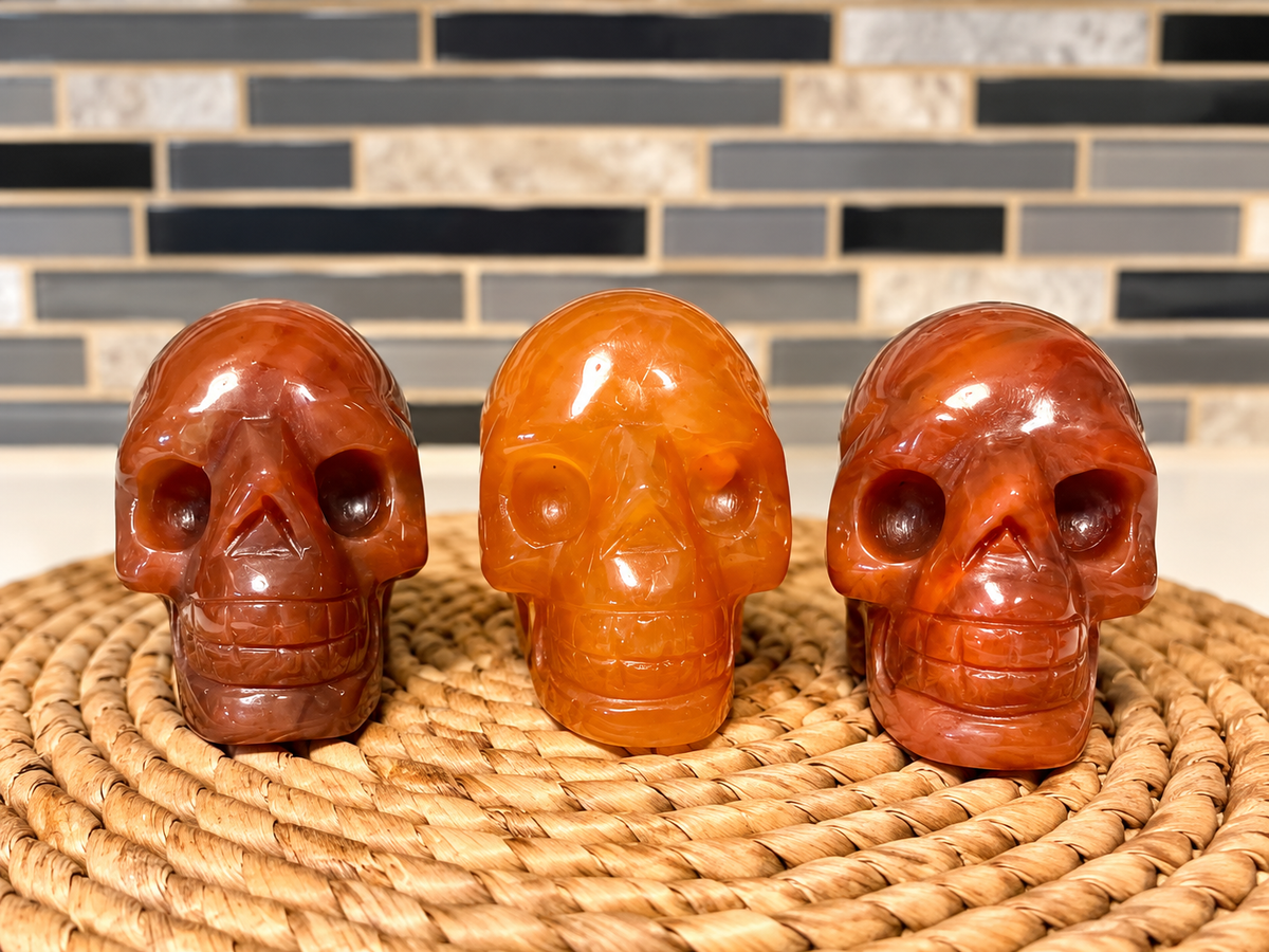Carnelian Crystal Skull