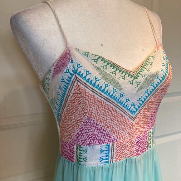Flying Tomato embroidered multi color maxi dress