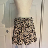 NWT Abercrombie & Fitch Ruffle Hem Mini Skort - Black Floral