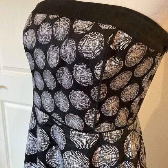 WHBM strapless circle-print polka dot sundress