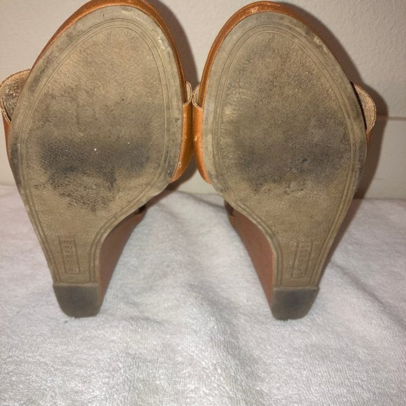 EXPRESS Tan Wedge Sandals