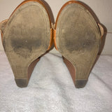 EXPRESS Tan Wedge Sandals