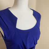 DanaBuchman Royal Cobalt Blue Pleated Sheath Dress