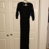 NWT Apt. 9® Lace-Bodice 3/4 Sleeve Jumpsuit in Black Lace