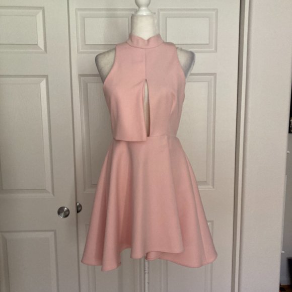 NWT C/MEO COLLECTIVE Revolve | New Way Retro Mini Dress in Pink Size S