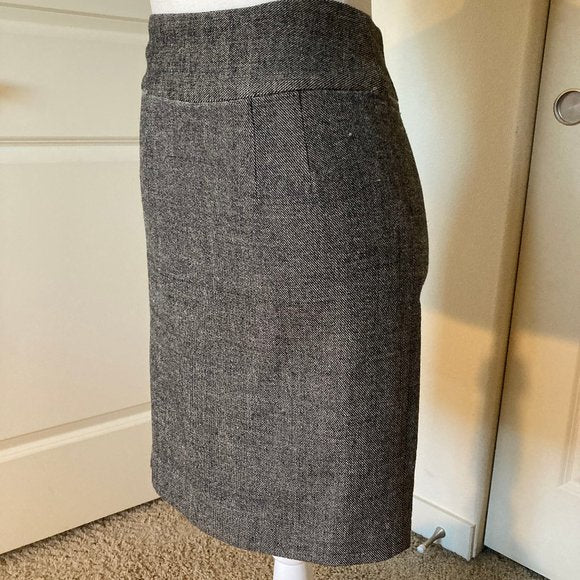Banana Republic Gray Wool Pencil Skirt