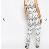 Vila Sleeveless Zig Zag Printed VITOKYO JUMPSUIT
