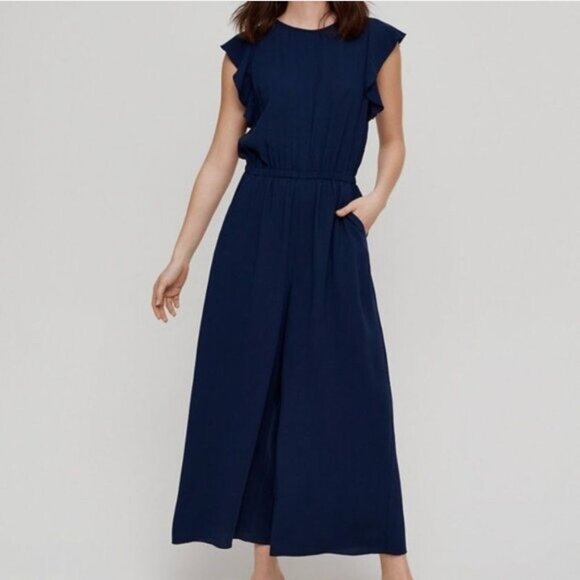 Wilfred by Aritzia Fleurette Jumpsuit in Navy