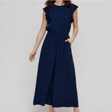 Wilfred by Aritzia Fleurette Jumpsuit in Navy