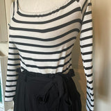 Dress Day black & white stripe jumpsuit