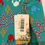 NWT DISNEY CASSIE PENCIL SKIRT - MINNIE GREEN DIAMOND sz 2XL
