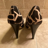 Steve Madden Giraffe pattern peep toe heels