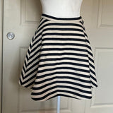 Greylin (Anthropologie) Knit Navy Blue & Cream Striped Skater Skirt Size 0
