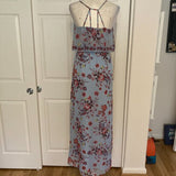 Princess Vera Wang Blue Floral Popover Maxi Dress