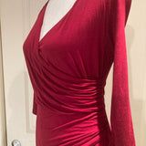 The Limited faux-wrap dress in wine-red