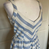 Line & Dot Kelly Dress in Sky Stripe Open Back