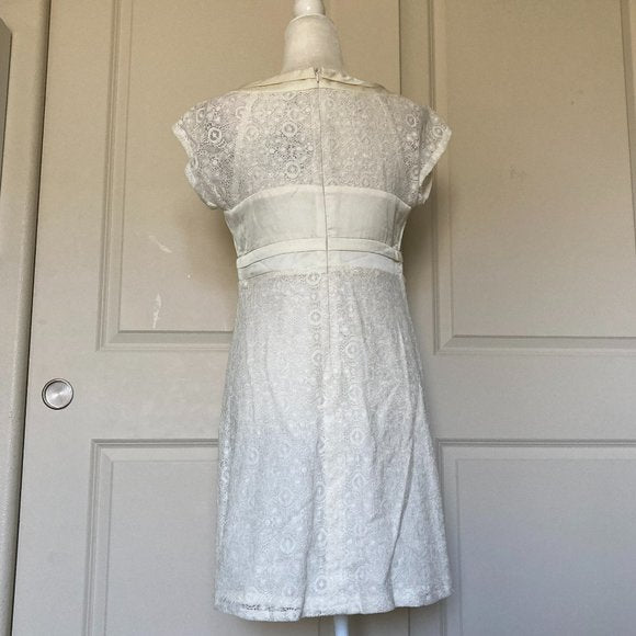 NWT BCBGeneration Cap Sleeve Lace Dress in Ivory