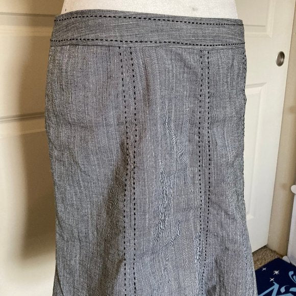 WHMB Gray Flounce Mini Skirt w/ side zip