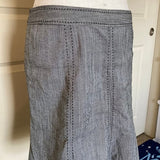 WHMB Gray Flounce Mini Skirt w/ side zip