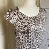 Banana Republic Geometric Print B&W Shift dress