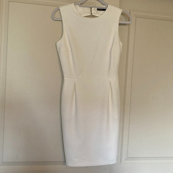 Zara white open back mini dress
