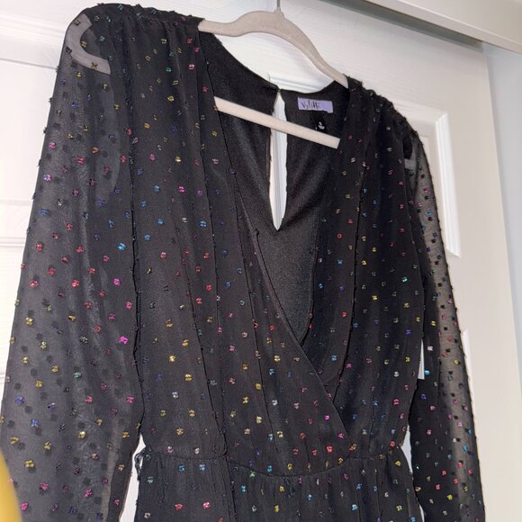 NWT Vylette Rainbow Dot Romper