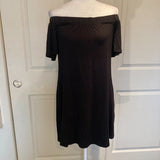 Abound Black Off-The-Shoulder Shift Dress