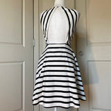 Zara Trafaluc Striped Open Back Mini Dress