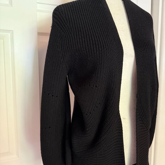 Aritzia Wilfred Darcey Open Cardigan Sweater in Black