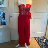 NWT Mi Ami by Francesca's Venice Strapless Lace-Bodice Jumpsuit