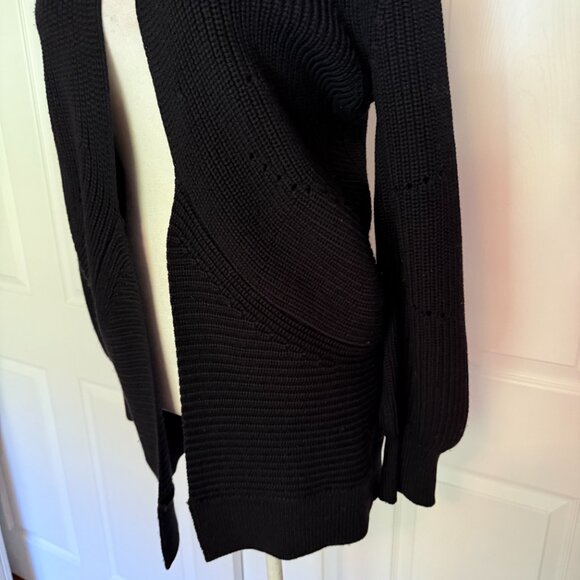 Aritzia Wilfred Darcey Open Cardigan Sweater in Black